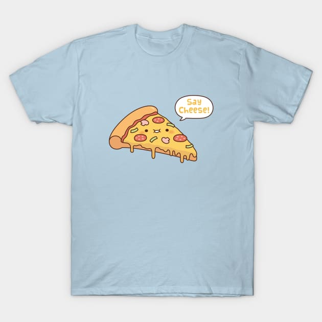 Cute Pizza Slice Say Cheese Funny